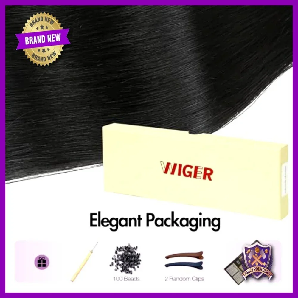 18 Inch Human Hair Extensions Double Layer PU Skin Weft Hand Tied